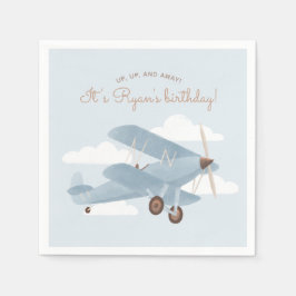 Vintage Travel Airplane Geburtstagsparty Serviette