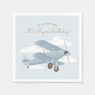Vintage Travel Airplane Geburtstagsparty Serviette