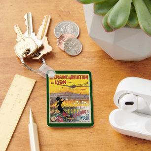 Vintage Travel, Airplanes Air Show, Lyon, Frankrei Schlüsselanhänger