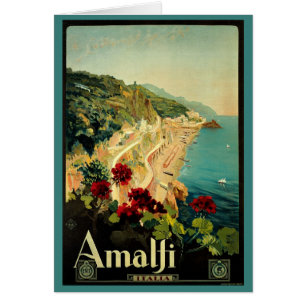 Vintage Travel, Amalfi Italienischer Küstenstrand