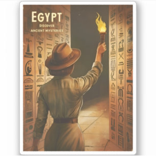 Vintage Travel Ancient Ägypten Tourismus Retro Gra Aufkleber