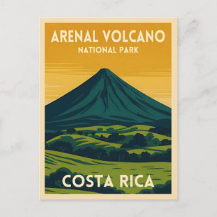 Vintage Travel Arenal Vulkan Costa Rica Landschaft Postkarte