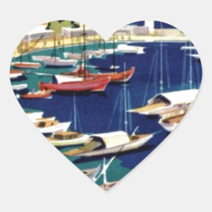 Vintage Travel Athens Griechenland Herz-Aufkleber