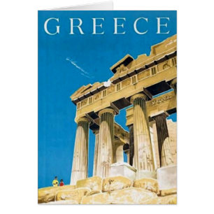 Vintage Travel Athens Griechenland Parthenon Tempe