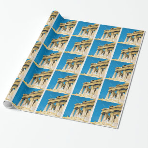 Vintage Travel Athens Griechenland Parthenon Tempe Geschenkpapier