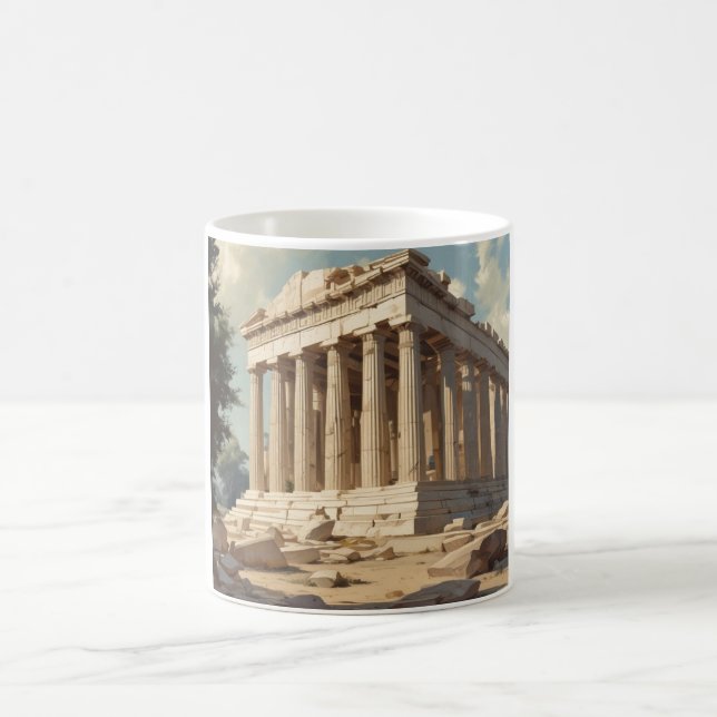 Vintage Travel Athens Griechenland Parthenon Tempe Kaffeetasse (Mittel)