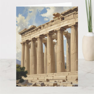 Vintage Travel Athens Griechenland Parthenon Tempe Karte