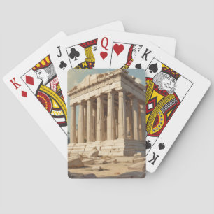 Vintage Travel Athens Griechenland Parthenon Tempe Spielkarten