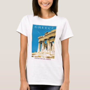 Vintage Travel Athens Griechenland Parthenon Tempe T-Shirt