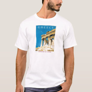 Vintage Travel Athens Griechenland Parthenon Tempe T-Shirt