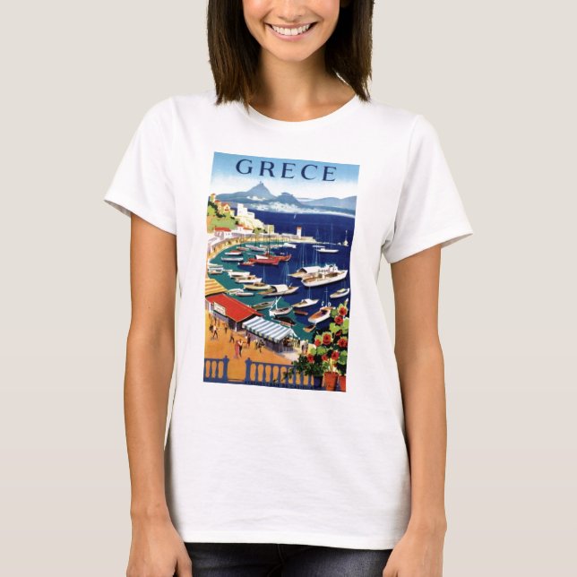 Vintage Travel Athens Griechenland T-Shirt (Vorderseite)