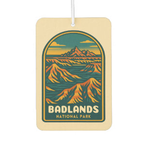 Vintage Travel Badlands Nationalpark Retro Landsch Autolufterfrischer