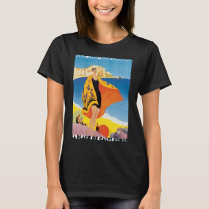 Vintage Travel, Beach Vacation at Calvi, Korsika T-Shirt
