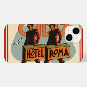 Vintage Travel Bellhops Hotel Roma, Cadiz, Spanien Case-Mate iPhone 14 Hülle