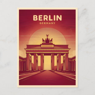 Vintage Travel Berlin Brandenburger Tor Deutschlan Postkarte