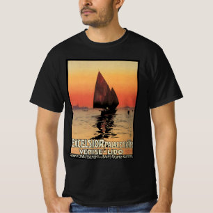 Vintage Travel, Boote im Excelsior Palace Venedig T-Shirt