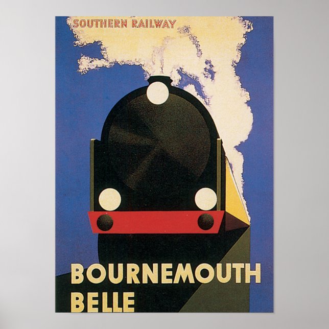 Vintage Travel Bournemouth Belle Train Poster (Vorne)