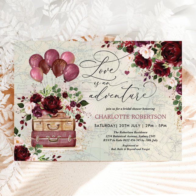 Vintage Travel Brautparty Liebe ist ein Erlebnis Einladung (Von Creator hochgeladen)