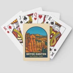 Vintage Travel Byce Canyon Nationalpark Retro Spielkarten