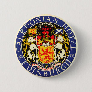 Vintage Travel Caledonian Hotel Edinburgh Schottla Button
