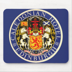 Vintage Travel Caledonian Hotel Edinburgh Schottla Mousepad