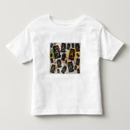 Vintage Travel Camera Muster Kleinkind T-shirt