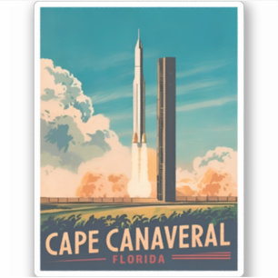 Vintage Travel Capaval Florida Retro Landschaftlic Aufkleber