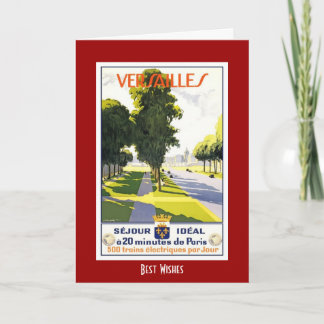 Vintage Travel Card Versailles Paris Bahn Karte