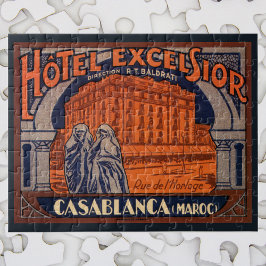 Vintage Travel, Casablanca in Marokko, Afrika Puzzle