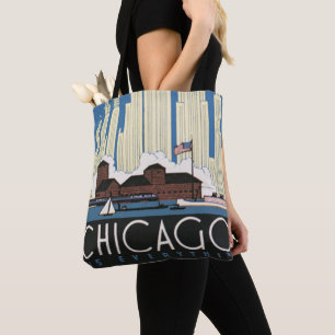 Vintage Travel Chicago hat alles, was City Skyline