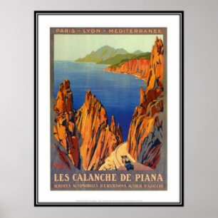 Vintage travel Corsica - Poster
