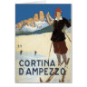 Vintage Travel Cortina d'Ampezzo, Italien Ski Alpe