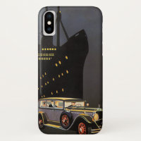 Vintage Travel, Cruise Ship and Antique Car