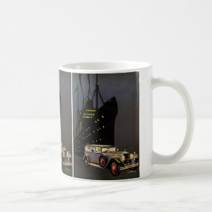 Vintage Travel, Cruise Ship and Antique Car Kaffeetasse