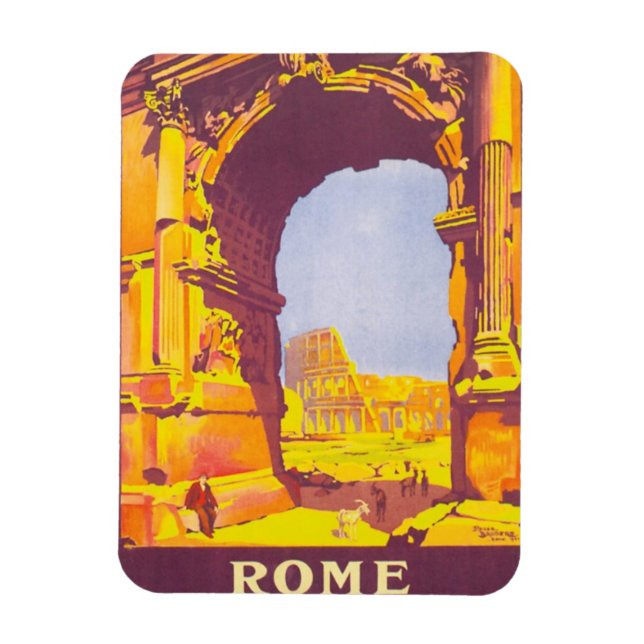 Vintage Travel, das Kolosseum in Rom Italien Magnet (Vertikal)