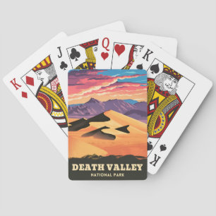 Vintage Travel Death Valley Nationalpark Landschaf Spielkarten