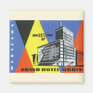 Vintage Travel Europe, Warschau (Warschau), Polen Magnet