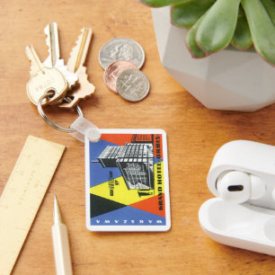 Vintage Travel Europe, Warschau (Warszawa), Polen Schlüsselanhänger