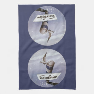 Vintage Travel Excelsior Hotel Zurich Schweiz Küchentuch