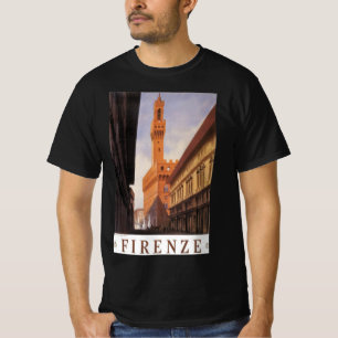 Vintage Travel, Firenze, Florenz, Palazzo Vecchio T-Shirt
