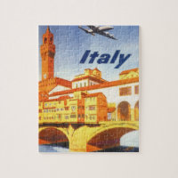 Vintage Travel Florenz Firenze Italien Brücke Flus