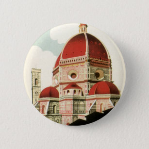 Vintage Travel Florenz Florenz Florenz Italien Kir Button