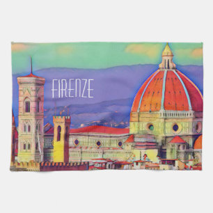 Vintage Travel Florenz Florenz Florenz Italien Kir Geschirrtuch