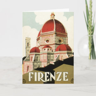 Vintage Travel Florenz Florenz Florenz Italien Kir Karte