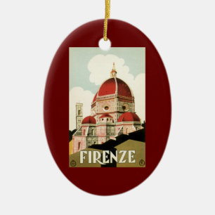 Vintage Travel Florenz Florenz Florenz Italien Kir Keramik Ornament