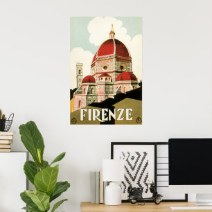 Vintage Travel Florenz Florenz Florenz Italien Kir Poster