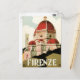 Vintage Travel Florenz Florenz Florenz Italien Kir Postkarte (Vorderseite/Rückseite Beispiel)
