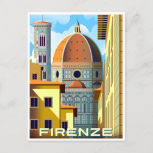 Vintage Travel Florenz Florenz Florenz Italien Kir Postkarte