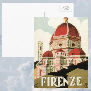 Vintage Travel Florenz Florenz Florenz Italien Kir Postkarte