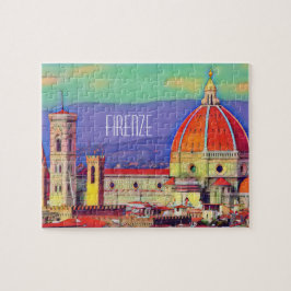 Vintage Travel Florenz Florenz Florenz Italien Kir Puzzle